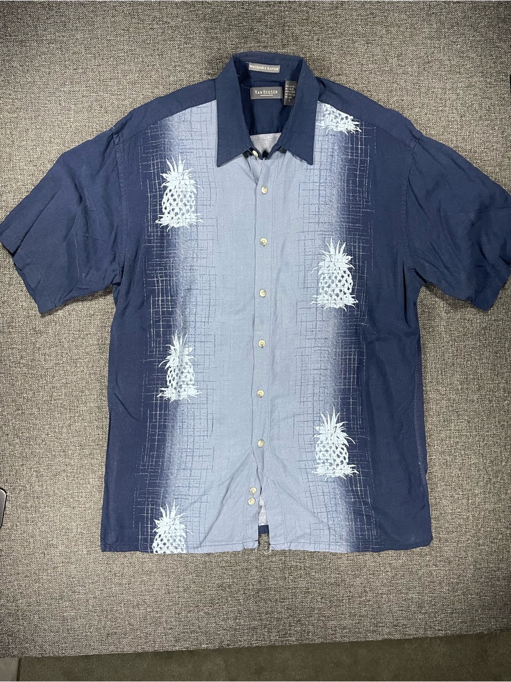 Van Heusen blue graphic dress shirt